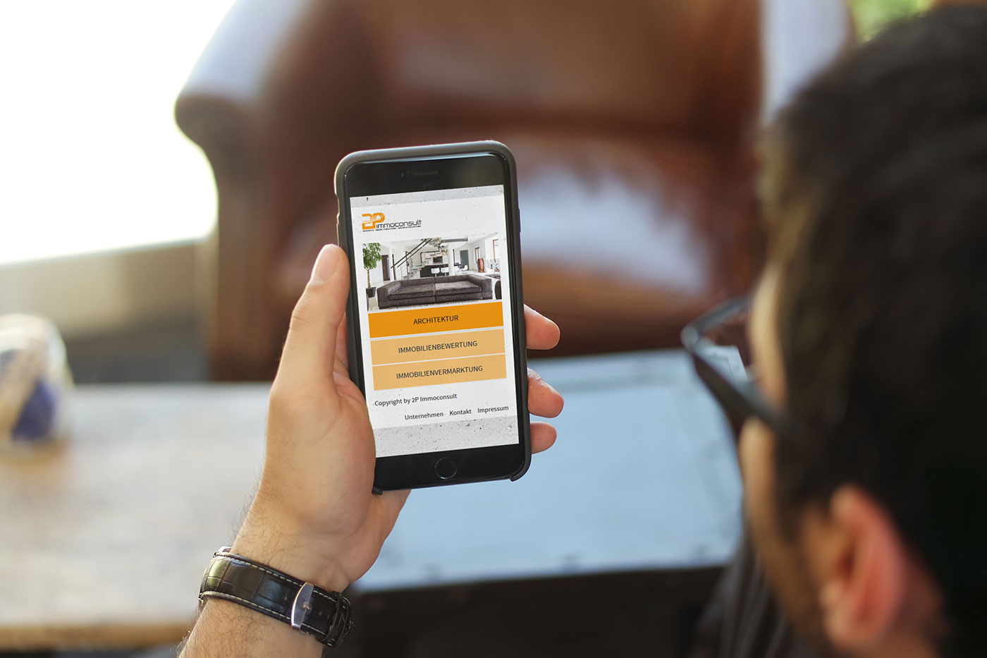 Webdesign und Suchmaschinenoptimierung für Frankfurt - Webranking Referenz 2P Immoconsult webdesign frankfurt 2p immoconsult03
