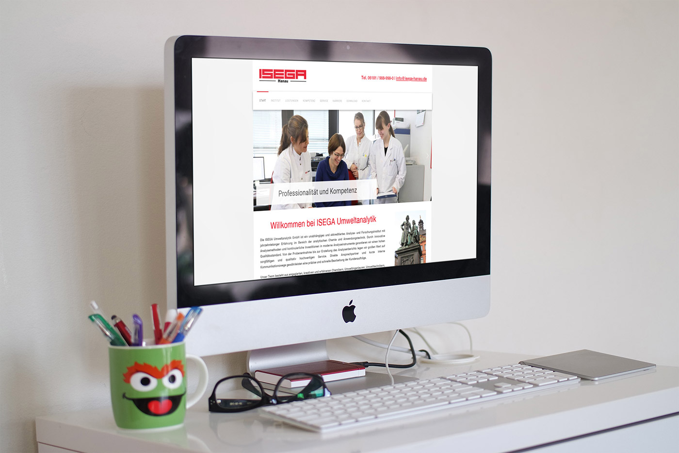 Webdesign und Suchmaschinenoptimierung für Hanau - Webranking Referenz ISEGA webdesign hanau isega unweltanalytik 01