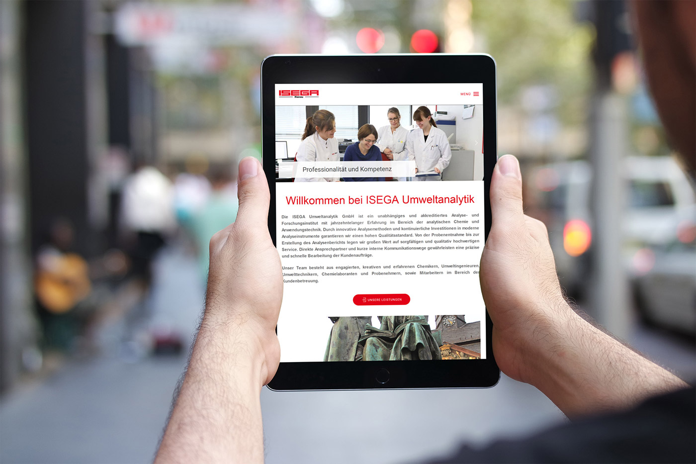 Webdesign und Suchmaschinenoptimierung für Hanau - Webranking Referenz ISEGA webdesign hanau isega unweltanalytik 02