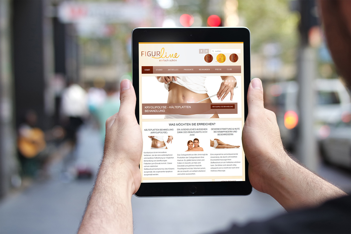 Webdesign und Suchmaschinenoptimierung für Hannover - Webranking Referenz FIGURline webdesign hannover figurline beautystudio02