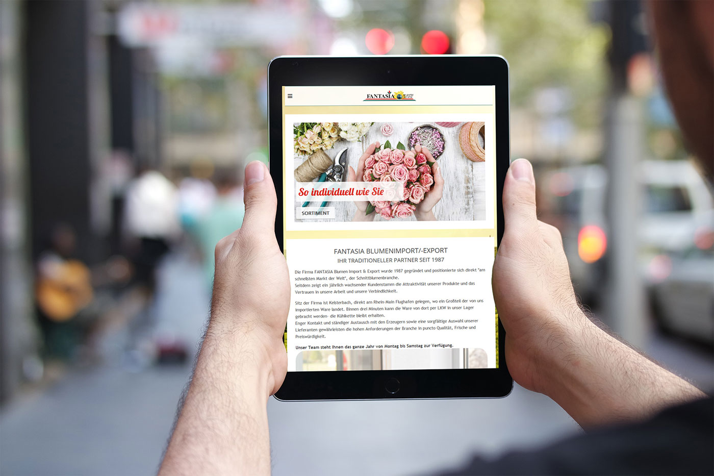 Webdesign und Suchmaschinenoptimierung für Kelsterbach - Webranking Referenz Fantasia Blumen Import und Export webdesign kelsterbach fantasia blumenhandel02