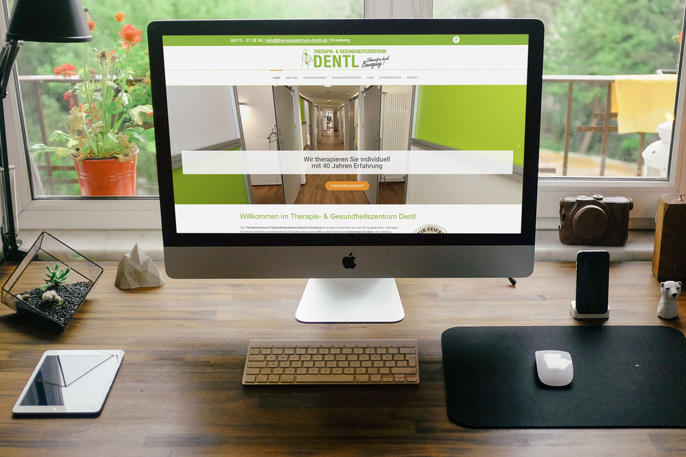 Webdesign und Suchmaschinenoptimierung für Kronberg - Webranking Referenz Therapiezentrum Dentl webdesign kronberg dentl01