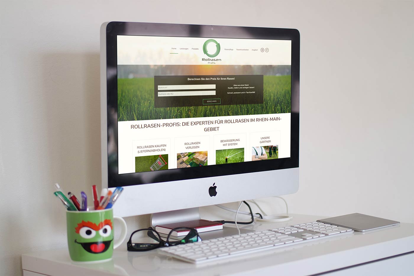Webdesign und Suchmaschinenoptimierung für Neu-Isenburg - Webranking Referenz Rollerasen Proifs GmbH