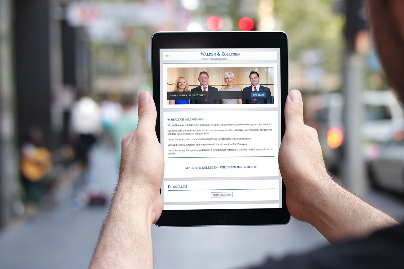 Webdesign und Suchmaschinenoptimierung für Rodgau - Webranking Referenz Walden & Kollegen webdesign rodgau rechtsanwalt walden01